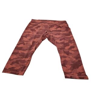 Women’s Size 20 Lululemon Align Crop Heritage 365 Camo Brier Rose Multi Leggings